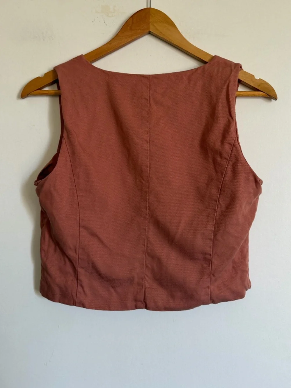 Madewell Dried Rose Katrina Crop Vest Top size 2 EUC - Picture 5 of 8